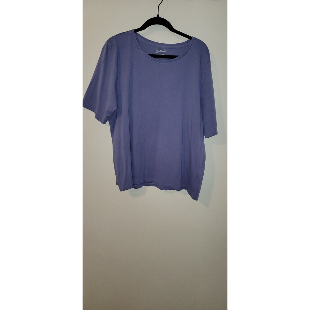L.L. Bean Women’s Size 3X Plus Purple 100% Cotton Short Sleeve Crewneck T-Shirt